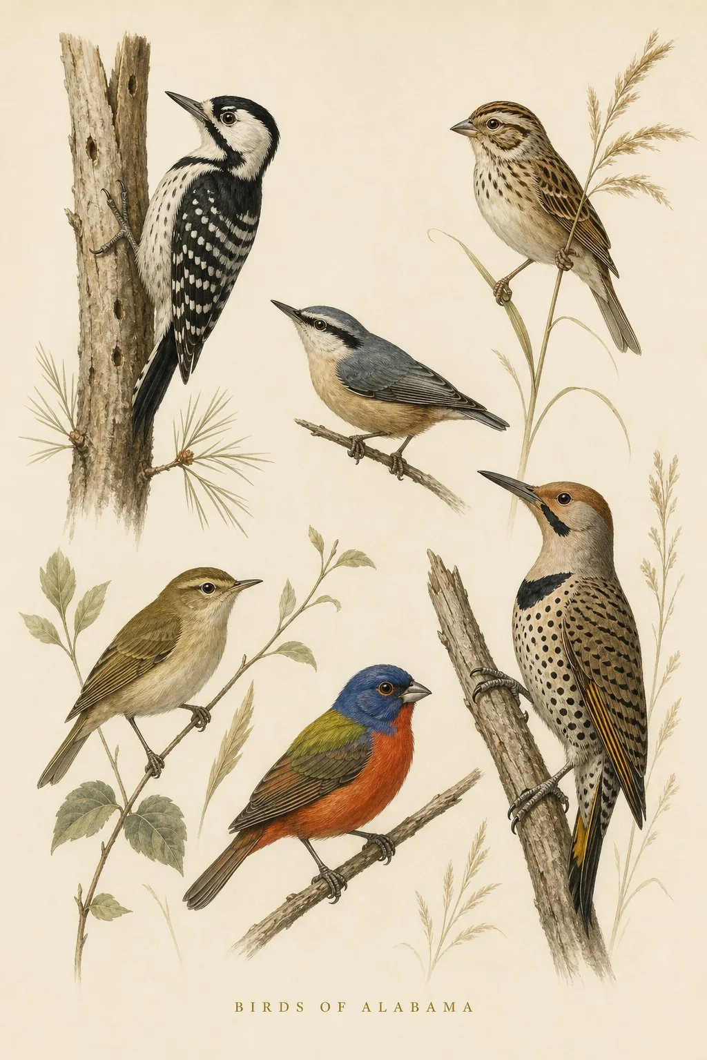Birds of Alabama print