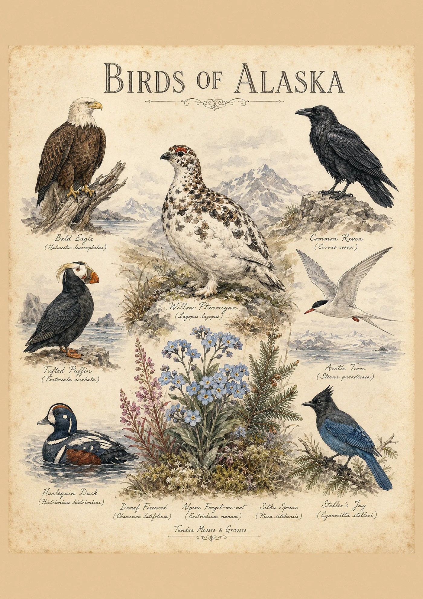 Birds of Alaska print