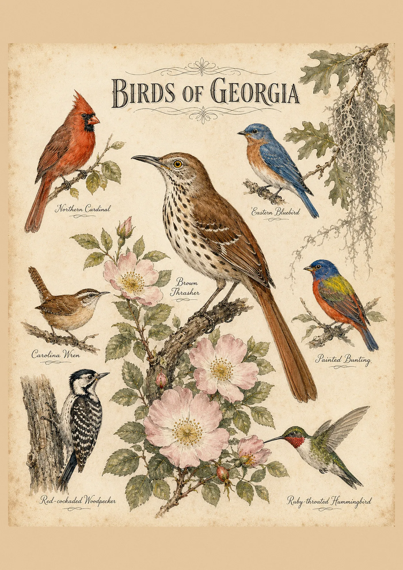 Birds of Georgia print