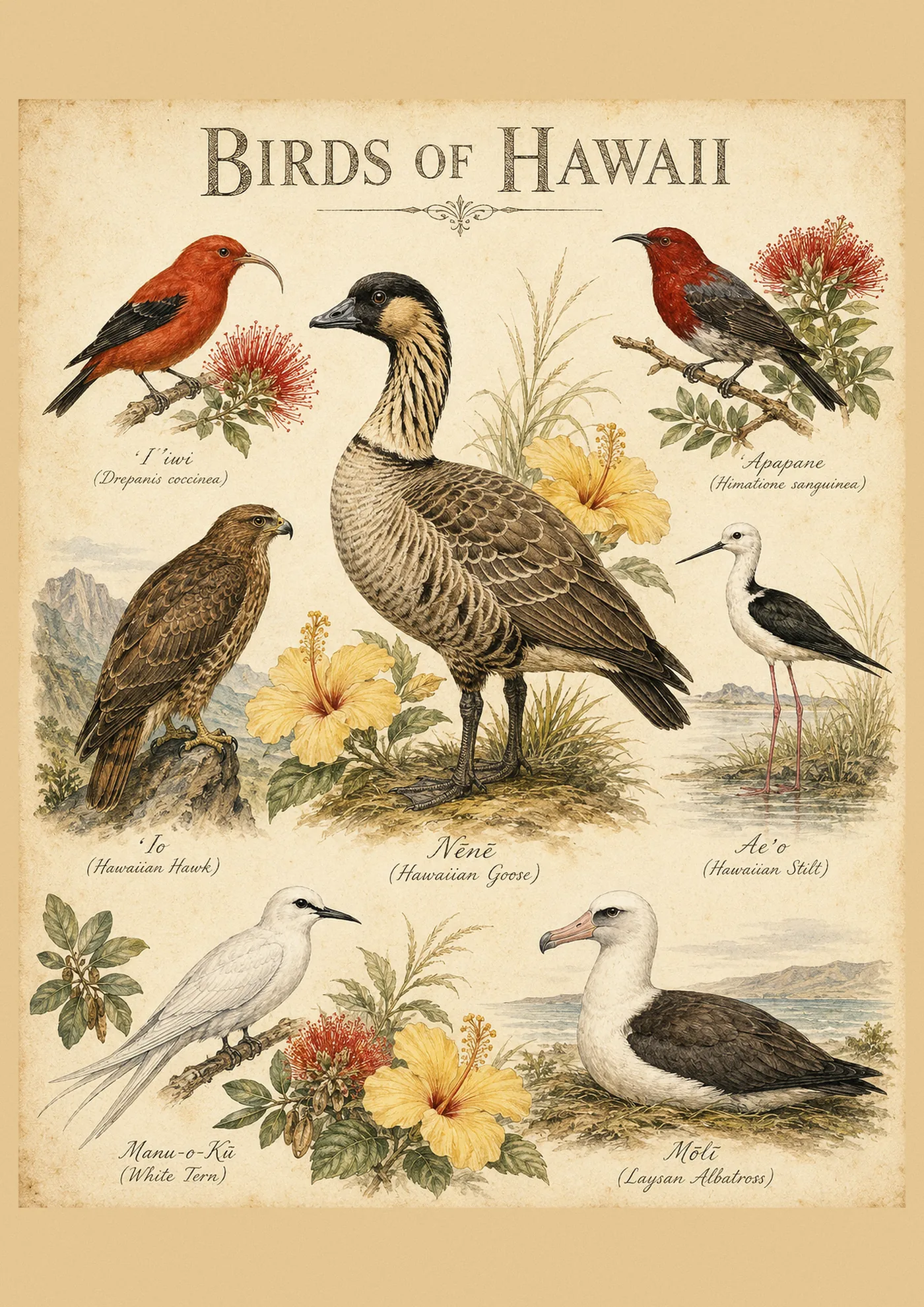 Birds of Hawaii print