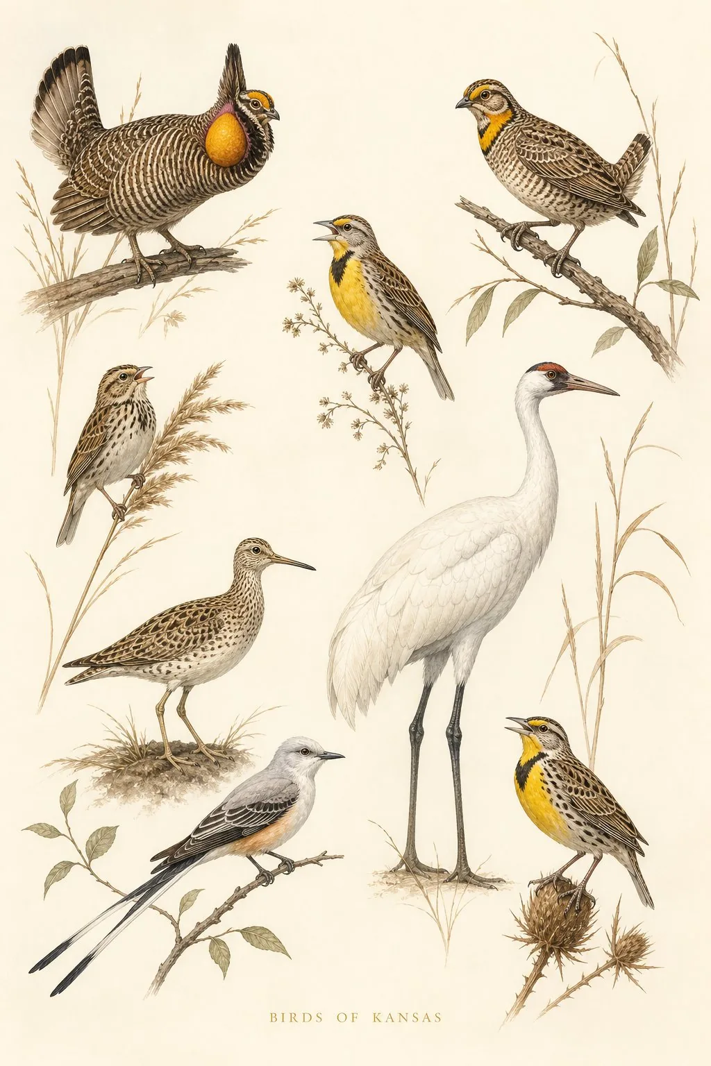 Birds of Kansas print