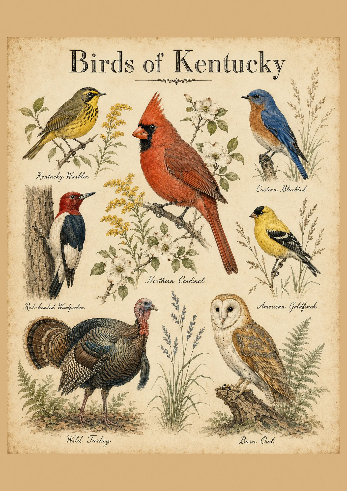 Birds of Kentucky print
