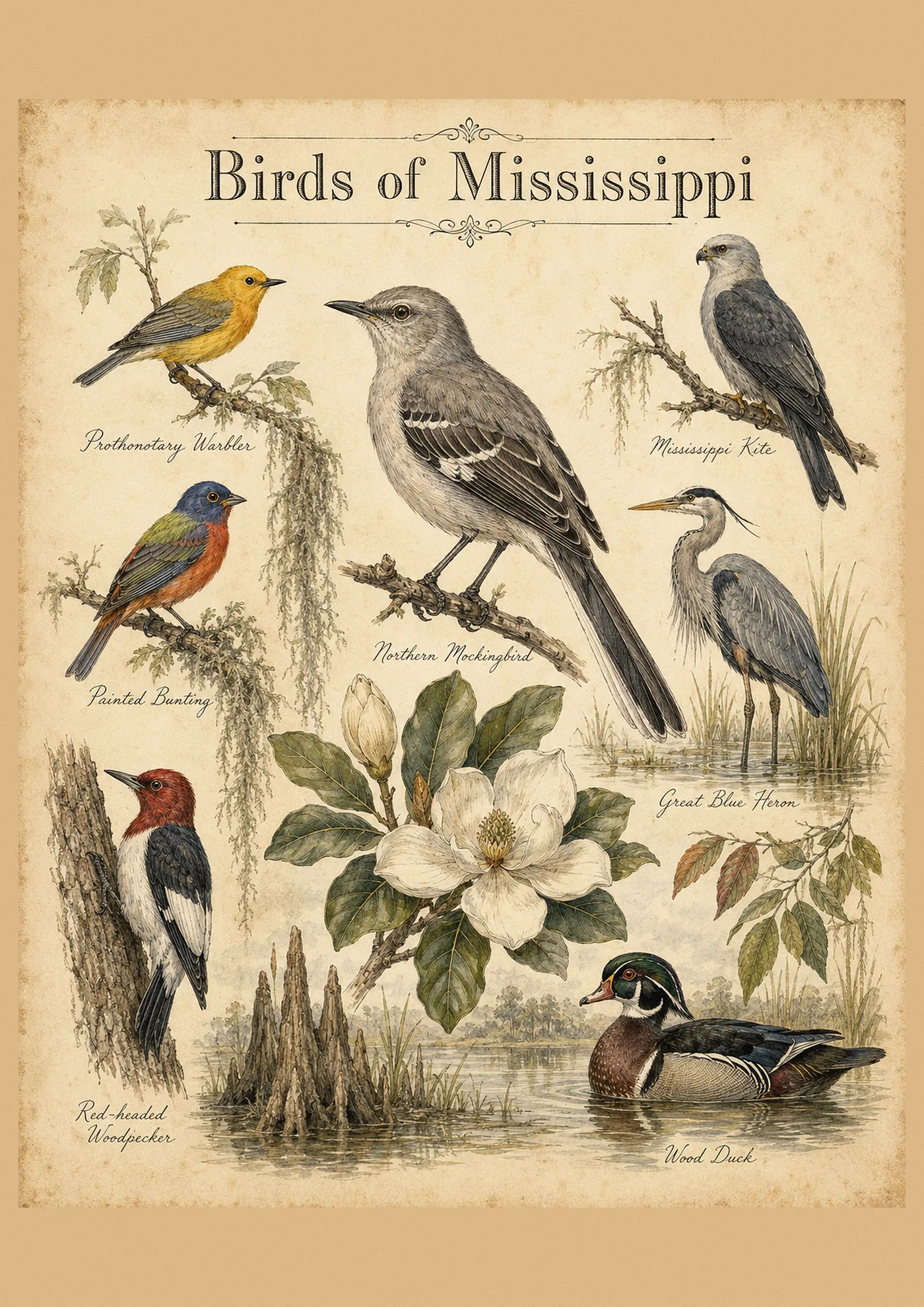 Birds of Mississippi print