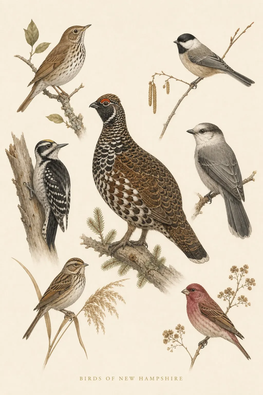 Birds of New Hampshire print