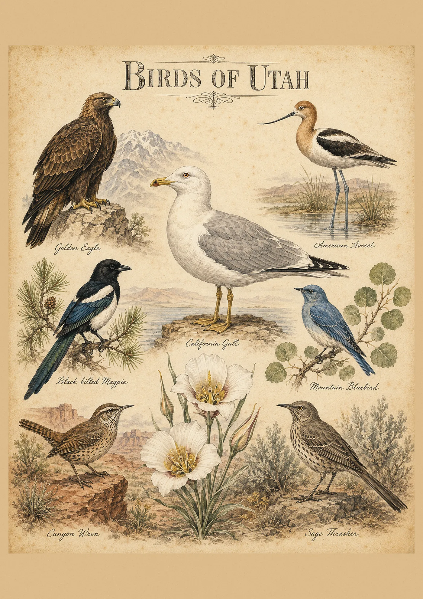 Birds of Utah print