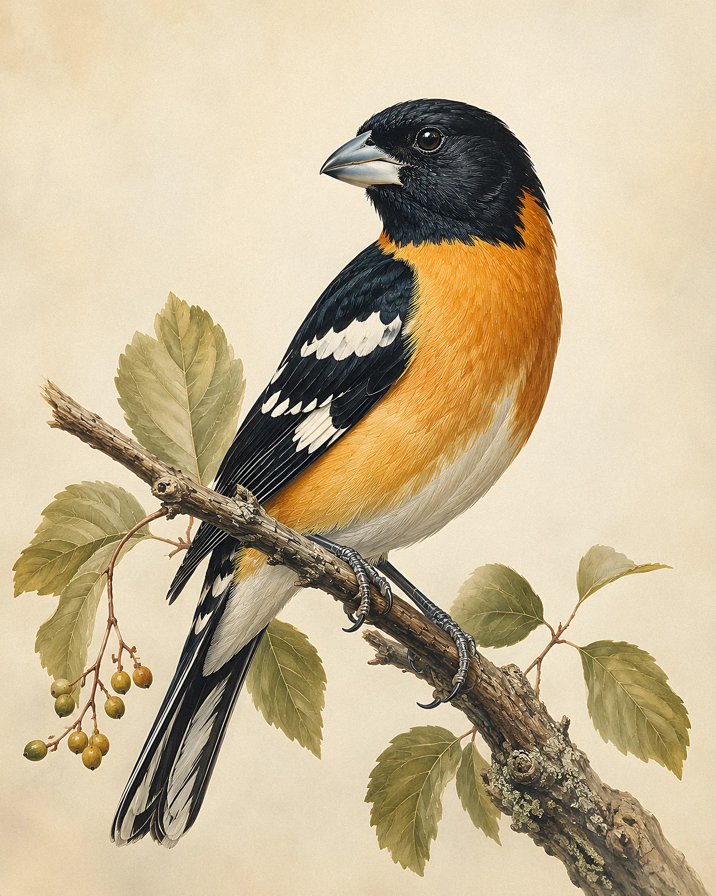 Black-headed Grosbeak Print - fine-art bird print