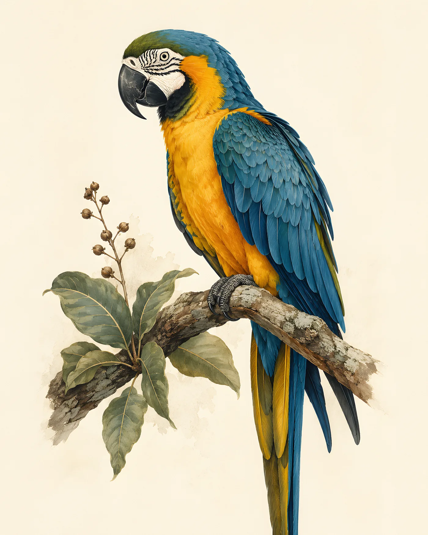 Blue-and-Gold Macaw Print - fine-art bird print