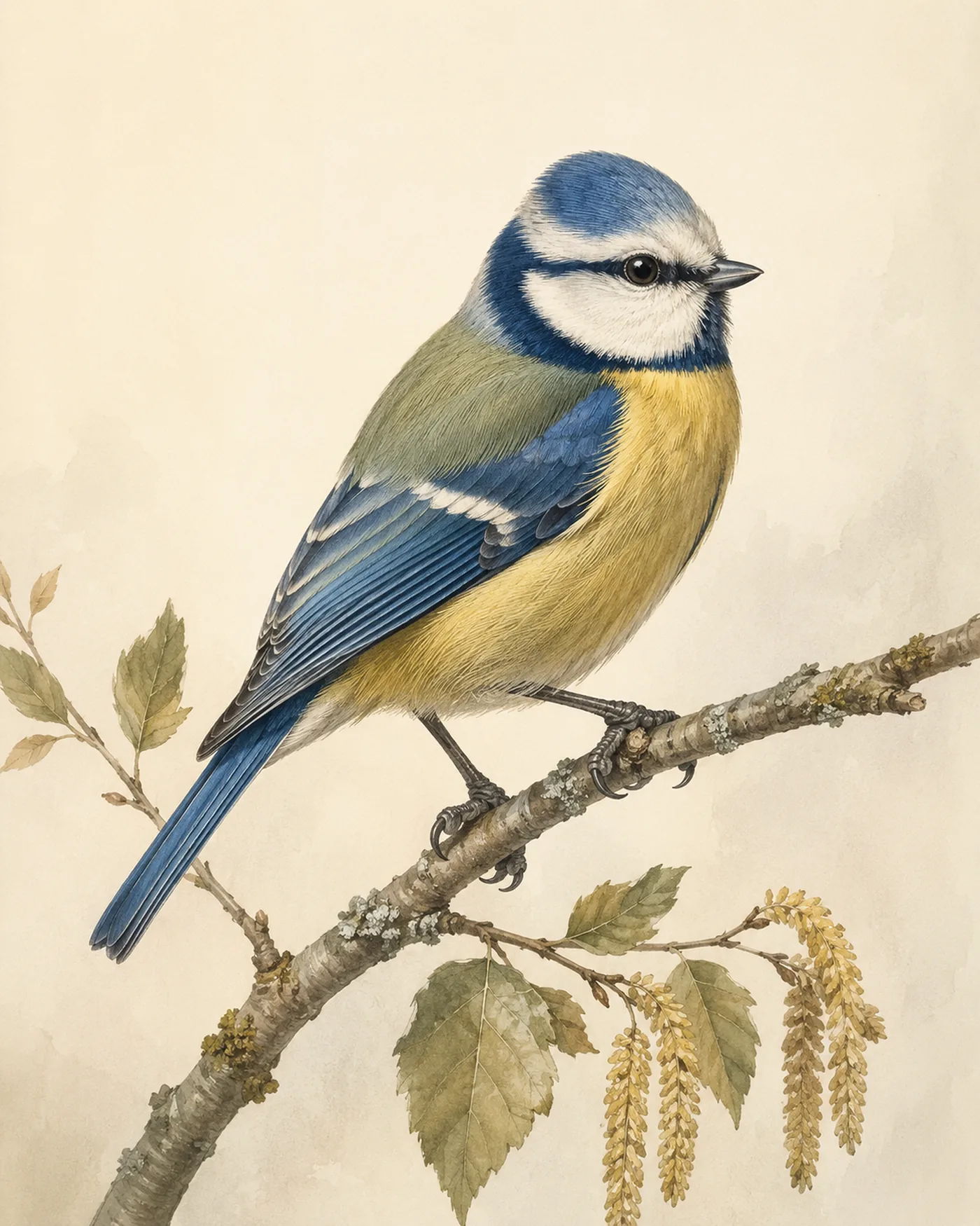 Blue Tit Print - fine-art bird print