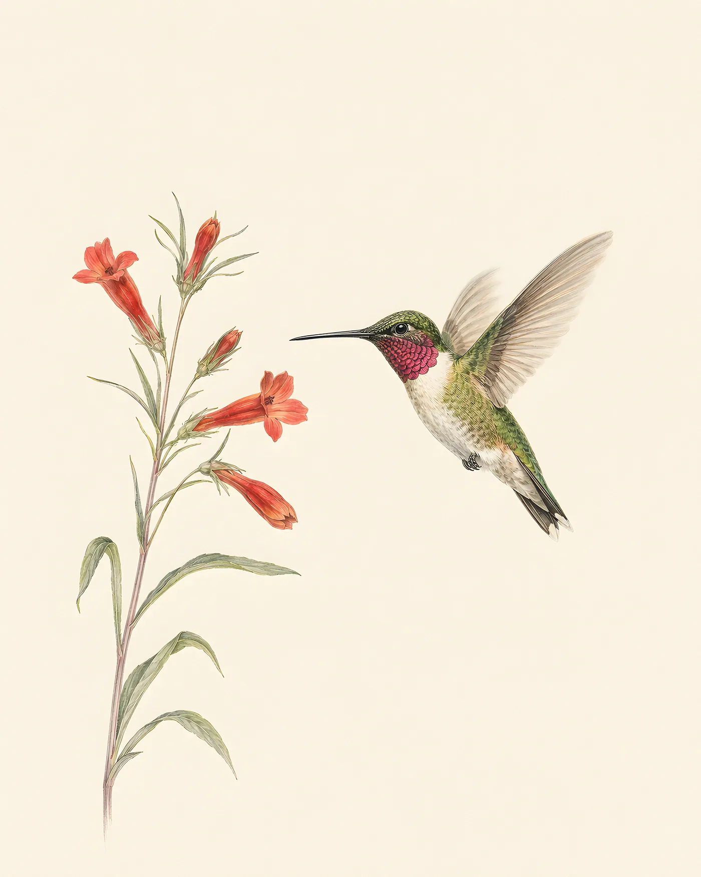 Broad-tailed Hummingbird Print - fine-art bird print