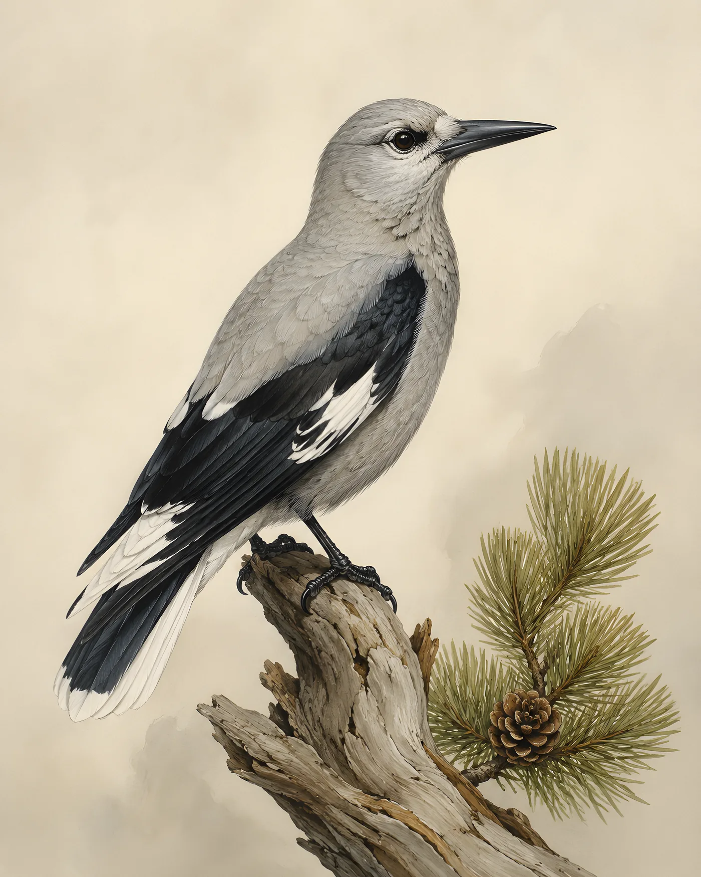 Fine-art Clarks Nutcracker print in the Audubon style