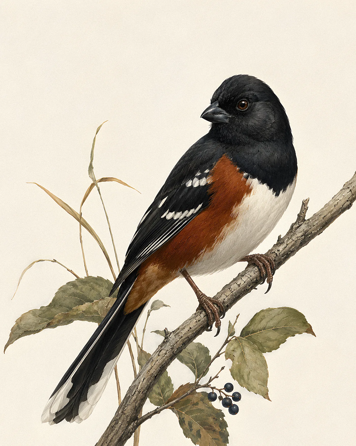 Eastern Towhee Print - fine-art bird print
