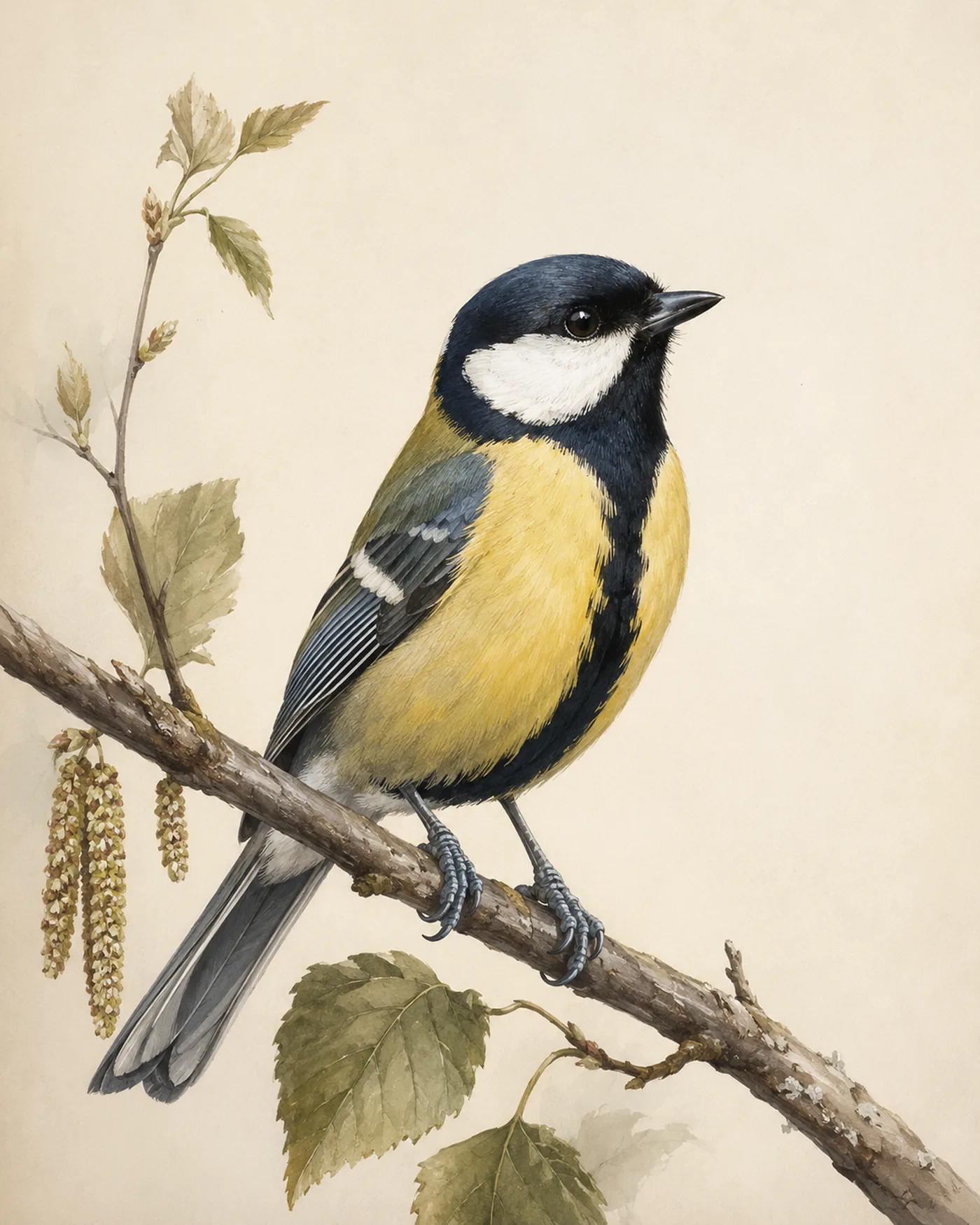 Great Tit Print - fine-art bird print