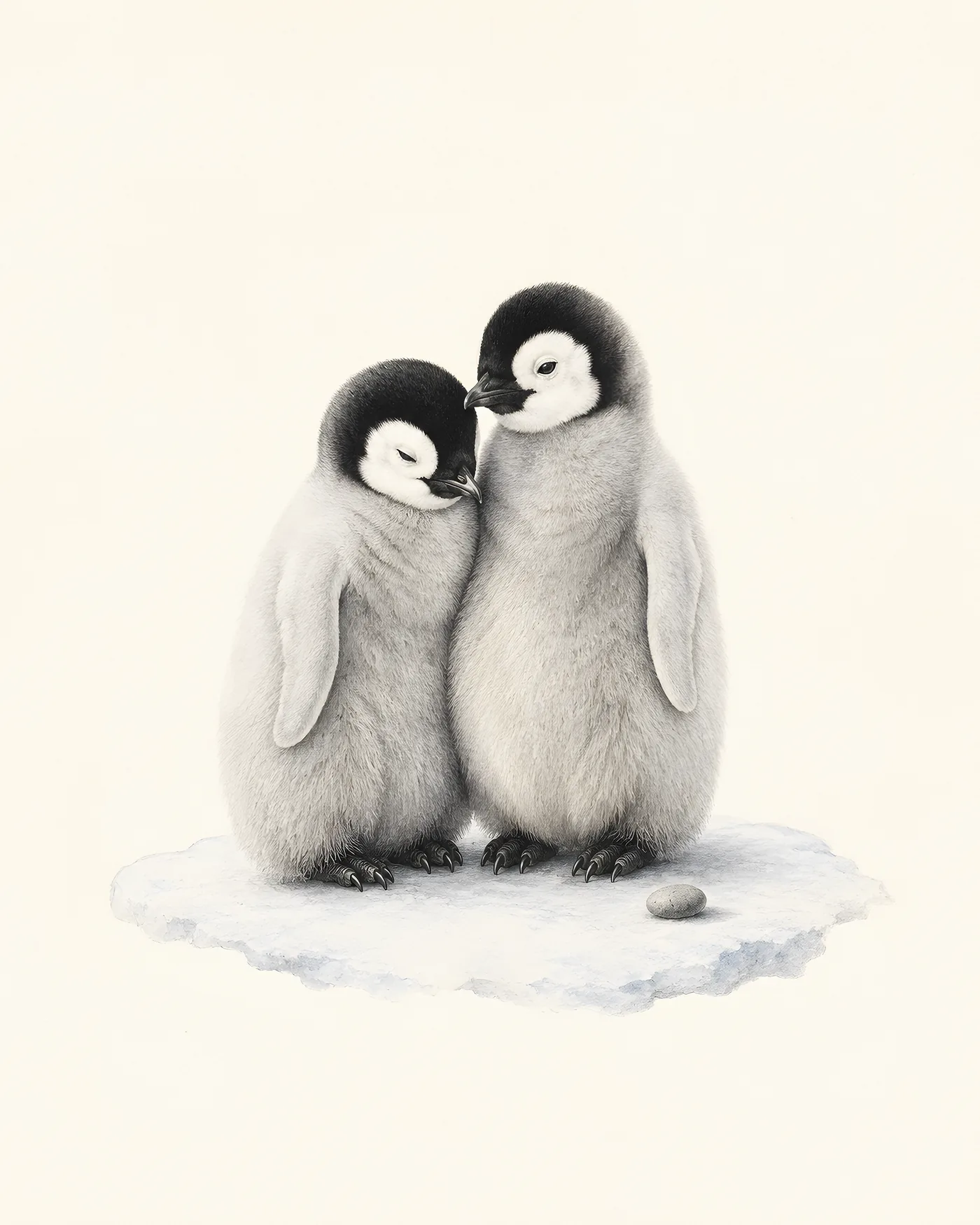 Penguin Chicks Print - fine-art bird print