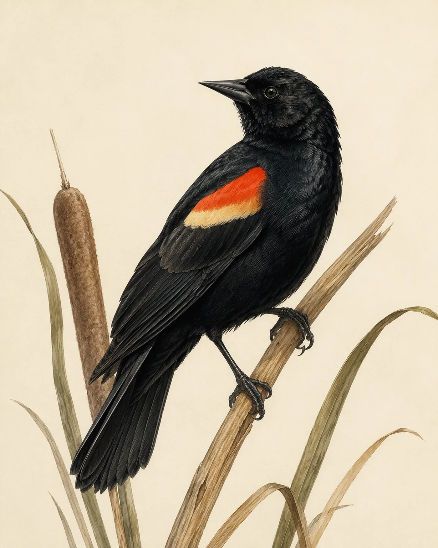 Red-winged Blackbird Print - fine-art bird print