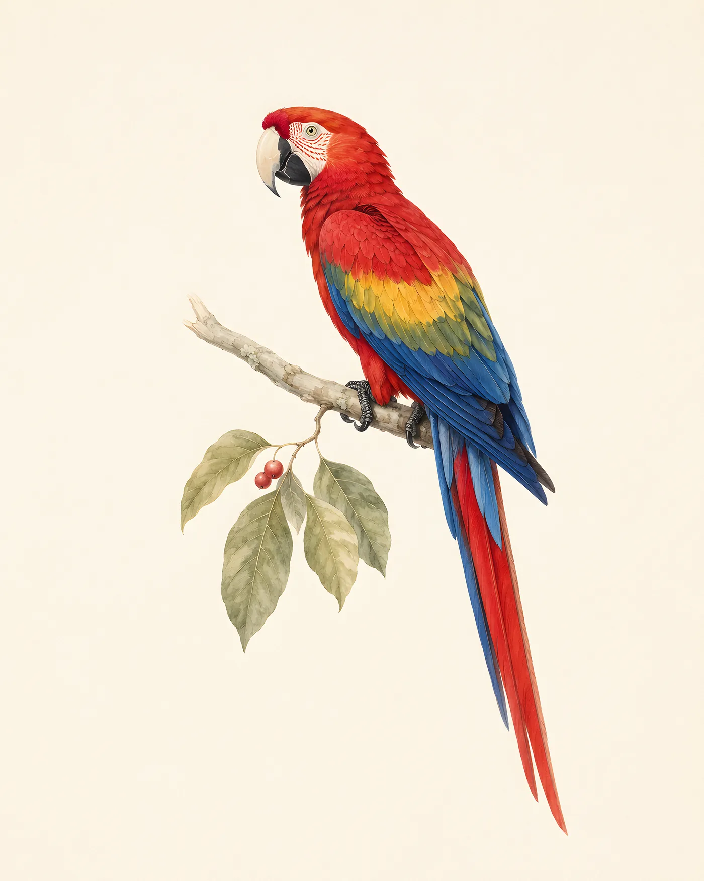 Scarlet Macaw Print - fine-art bird print
