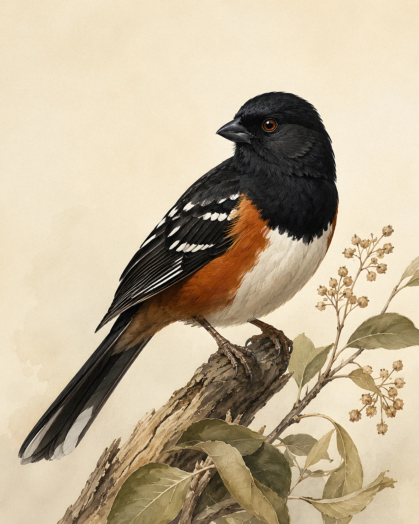 Spotted Towhee Print - fine-art bird print