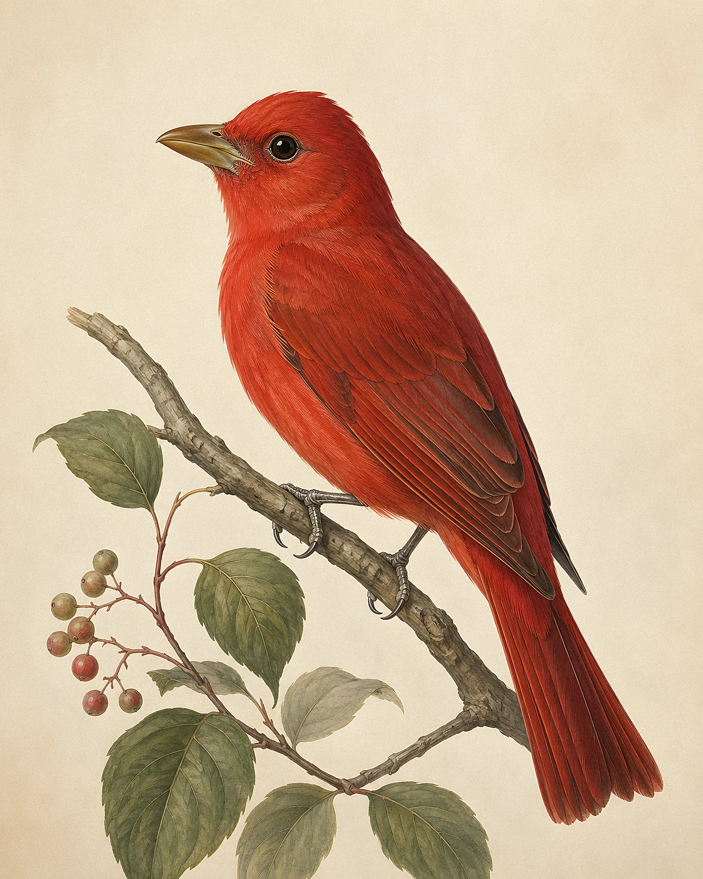 Summer Tanager Print - fine-art bird print