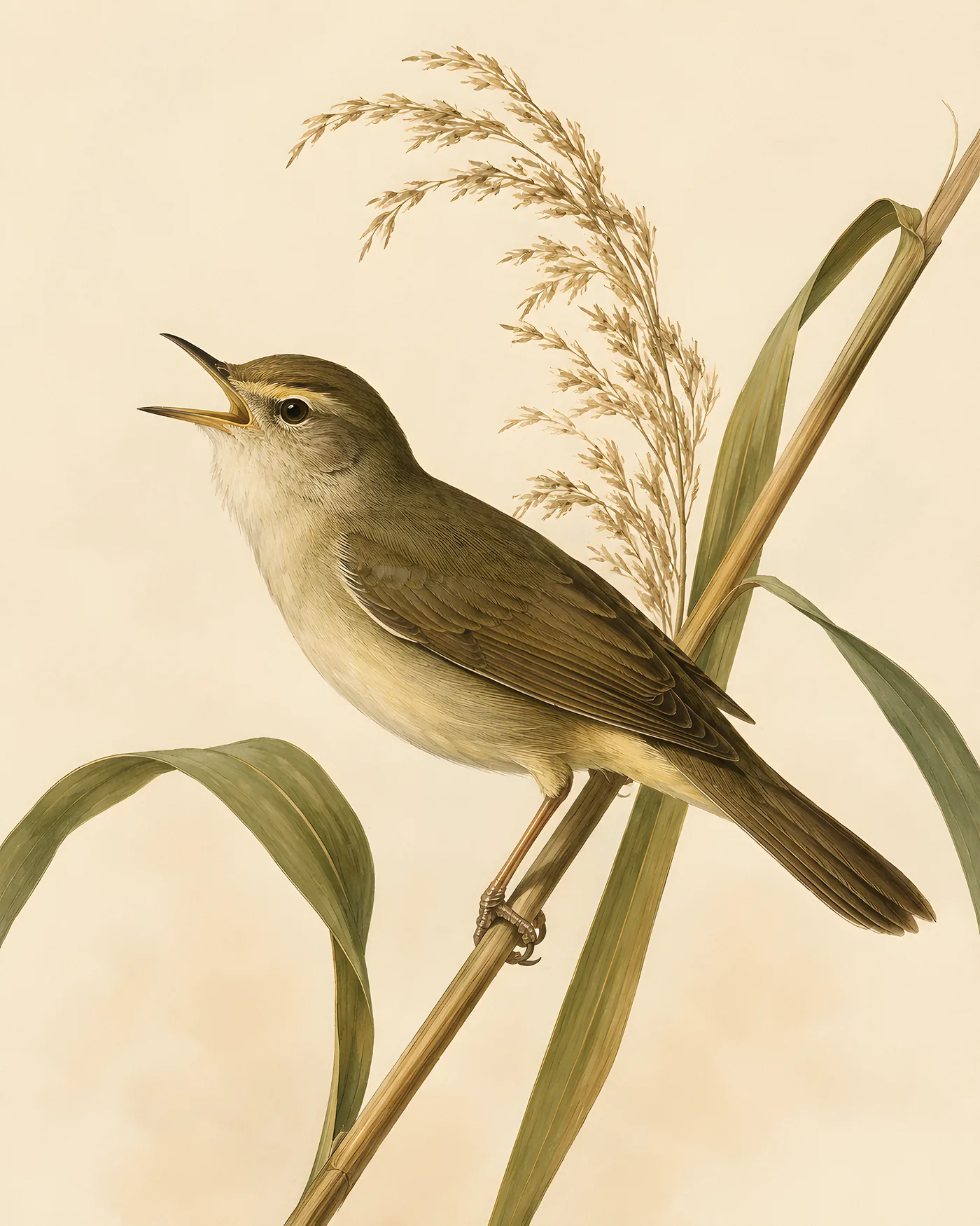 Fine-art Swainsons Warbler print in the Audubon style