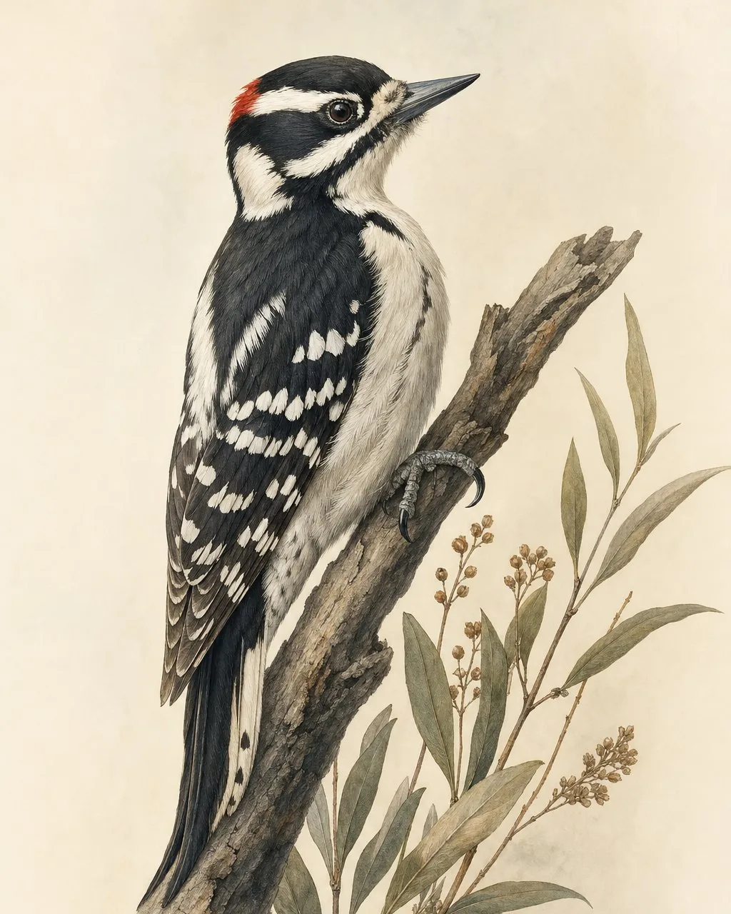 Nuttall's Woodpecker in the tradition of Audubon