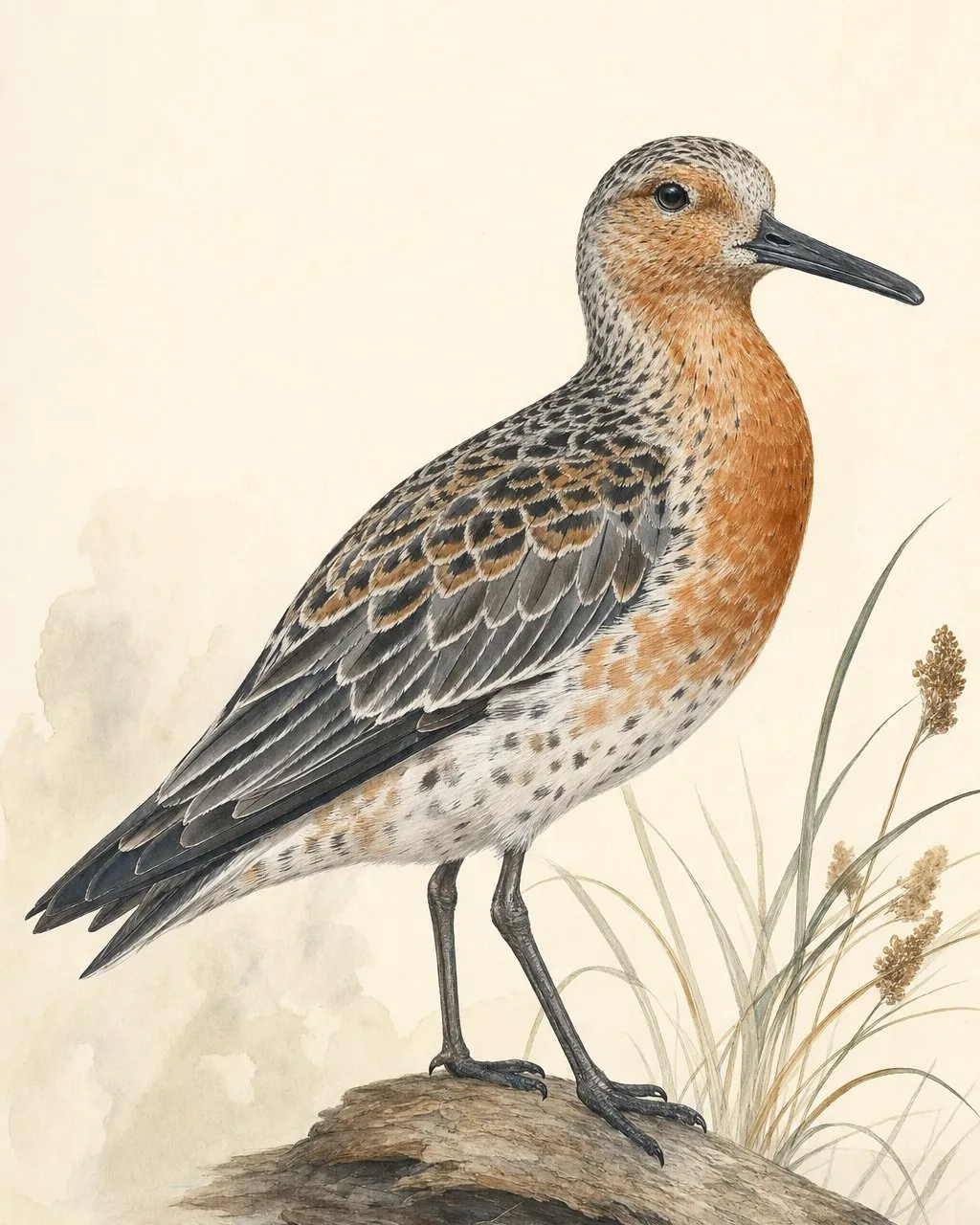 Red Knot in the tradition of Audubon