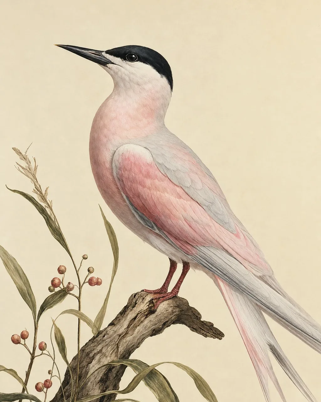 Roseate Tern in the tradition of Audubon
