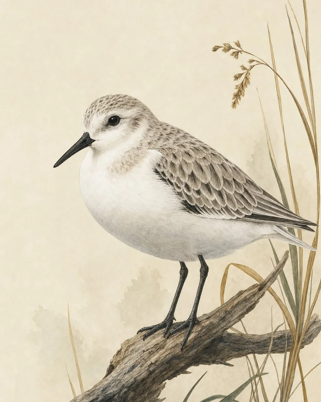 Sanderling in the tradition of Audubon