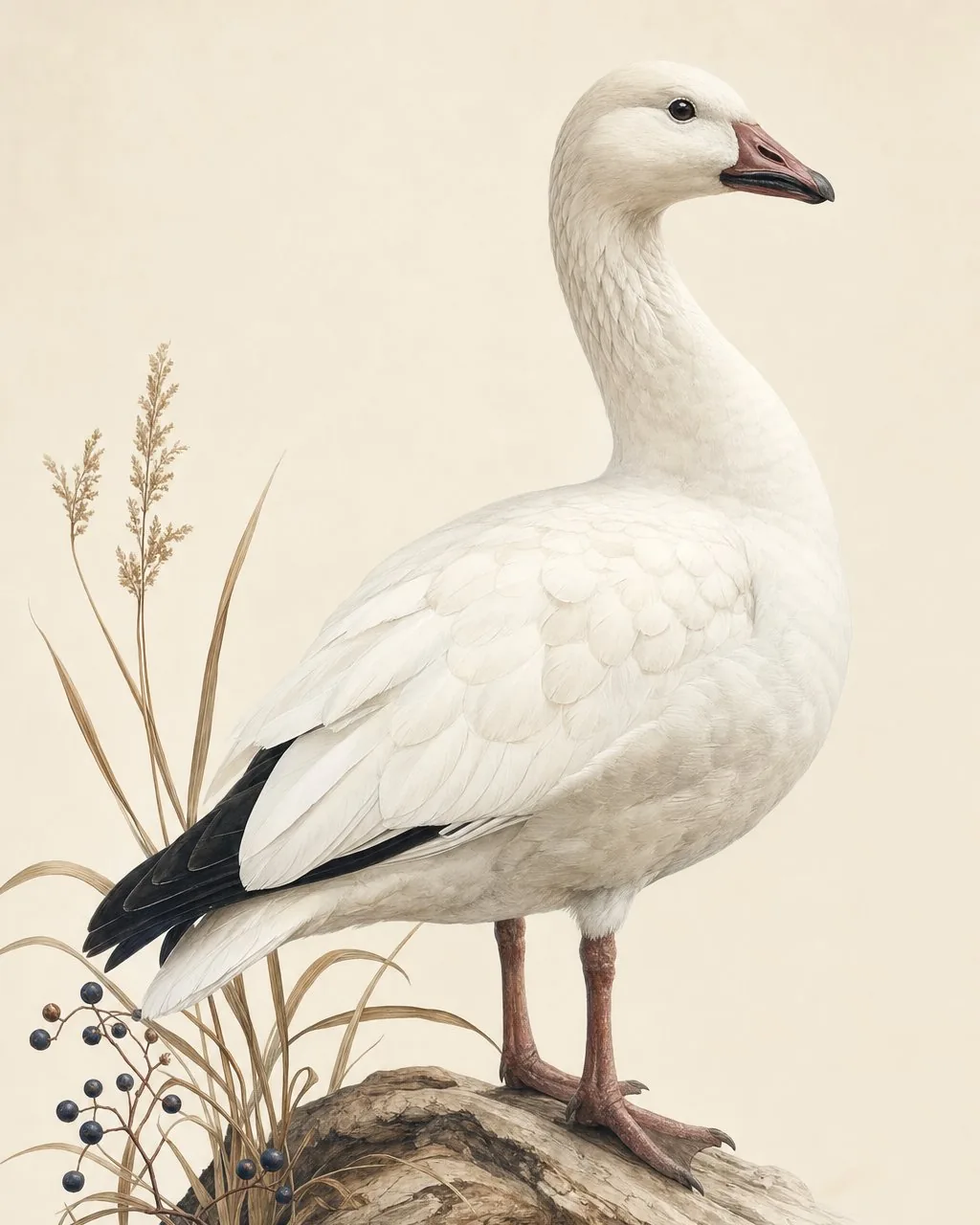 Snow Goose in the tradition of Audubon