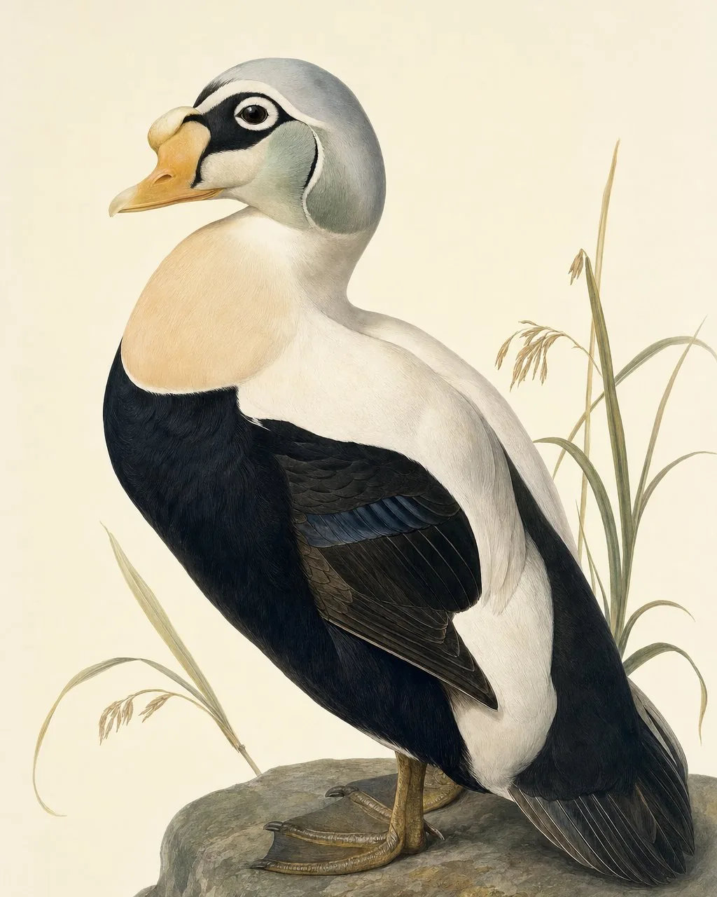 Spectacled Eider in the tradition of Audubon